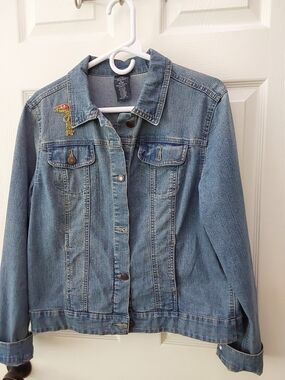 Light Wash Denim Jacket - Blue - Unbranded